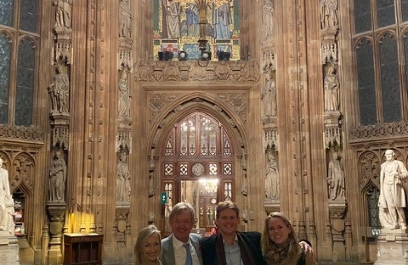 David and Family in Central Lobby