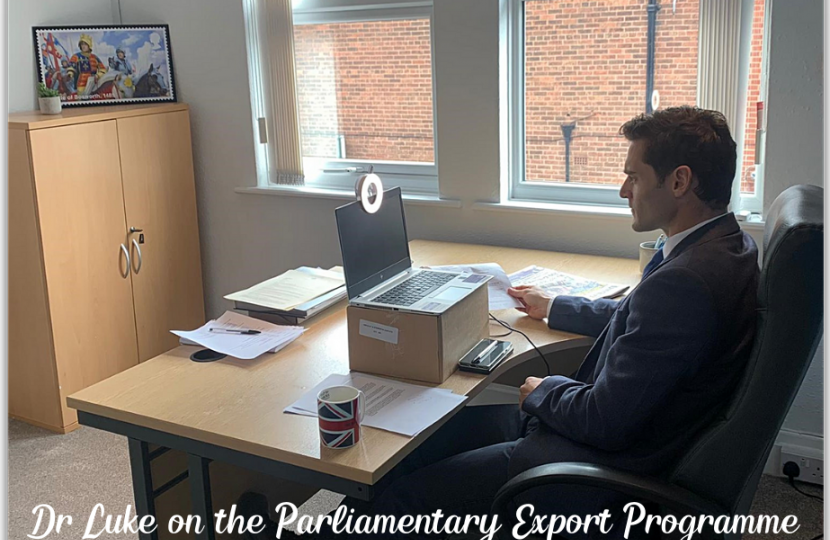 Dr Luke on the Parliamentary Export Programme 