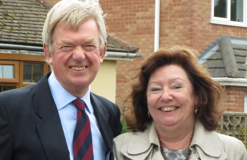 David Tredinnick MP and Jan Kirby Campaigning to save the school site.