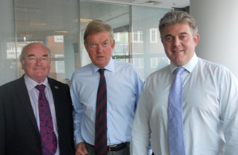 Cnty Cllr Ivan Ould and David Tredinnick MP with Planning Minister Brandon Lewis