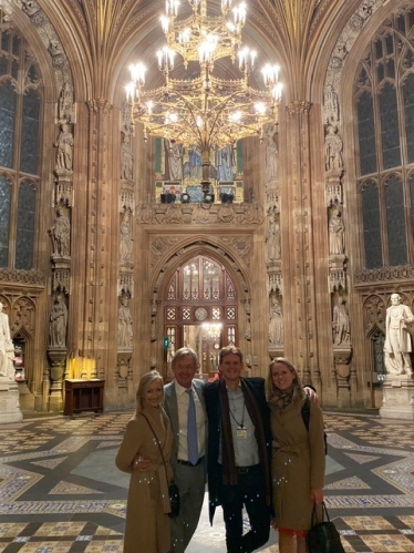 David and Family in Central Lobby