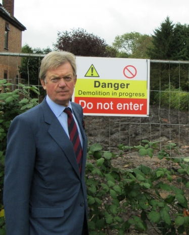 David Tredinnick outside the entrance to the Big Pit on Ashby Road