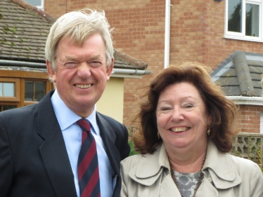 David Tredinnick MP and Jan Kirby Campaigning to save the school site.